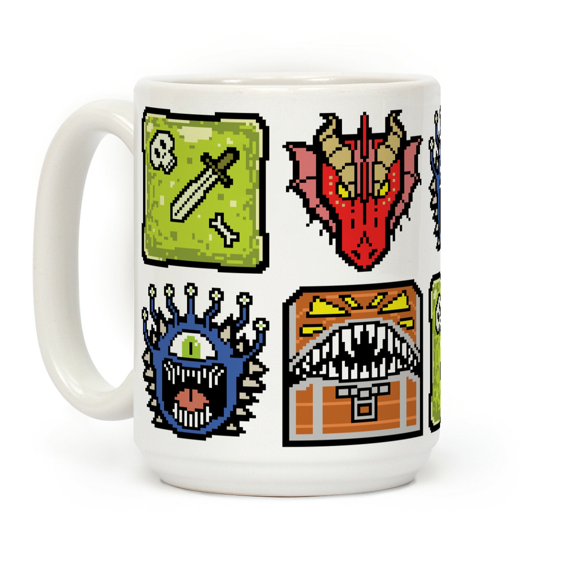 Pixel DnD Monsters Coffee Mug